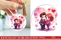 Valentine&#039;s Day Photo Keychain Sublimation PNG Design Product Image 1