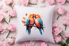 Breeds of Valentine Kissing Birds, Valentine's Day Clipart Product Image 4