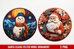 Santa Claus Felted Wool Ornament Product Image 1