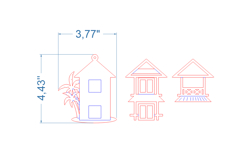 Beach House Ornament SVG laser cut file for Glowforge Product Image 4