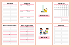 2027 Home Cleaning Routine Journal | Cleaning Planner &amp; Home Product Image 4