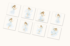 Air Fairy Watercolor Clipart, 24 PNG Product Image 5