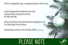 Christmas shape ornaments laser cut outs SVG file 3 Product Image 4