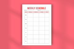Minimal Weekly Schedule | Simple Weekly Planner Template Product Image 4