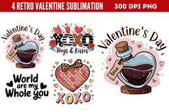 Retro Valentine Sublimation PNG Product Image 1