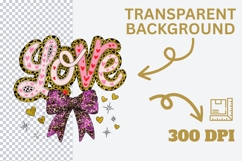 Love Leopard Print Sublimation Design Product Image 3