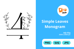 Simple Leaves Monogram Product Image 1