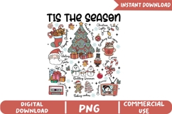 Tis The Season Christmas Sublimation, Christmas Png Product Image 1