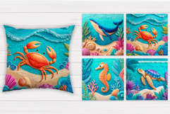 Sea Animals Pillow Bundle. Sea Sublimation Product Image 3