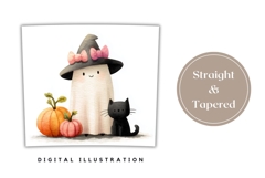 Cartoon Ghost Tumbler Wrap, Halloween Pumpkin Tumbler Product Image 4