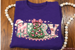 Coquette Merry Christmas PNG | Pink Christmas Tree Bow png Product Image 5