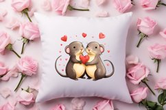 Couple Cat Cup Valentine Clipart, Valentines Clipart Product Image 4