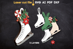 Christmas Stockings Bundle SVG laser cut file for Glowforge Product Image 4