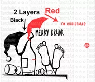 Fun Christmas svg, png Merry Drunk im Christmas printable Product Image 3