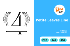 Petite Leaves Line Monogram Product Image 1