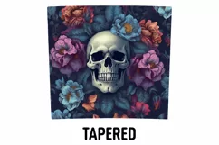 3D Skull Flowers Tumbler Sublimation Wrap | 3D Tumbler wrap Product Image 3