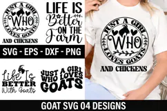 Goat SVG Design - Just A Girl Who Loves Goats And Chickens Product Image 1