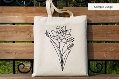 July Birth Flower Bouquet SVG - Water Lily Product Image 4