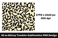 Bold Flowers Seamless Pattern 20 oz Tumbler Sublimation PNG Product Image 4