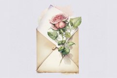 Vintage floral envelop clipart, Envelop clipart Product Image 4