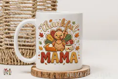 Thankful Mama PNG, Cute Turkey Thanksgiving Sublimation Product Image 4