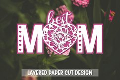 3D Layered Paper Cut Mom SVG I Cricut I Silhouette Product Image 1