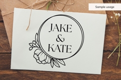 Hand Drawn Wedding Wreath SVG With Floral Leaf Border Product Image 4