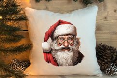 Watercolor Peeking Santa and Snowman Clipart, Christmas PNG Product Image 4