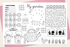 Garden coloring activity play mats. Gardening placemats Product Image 4