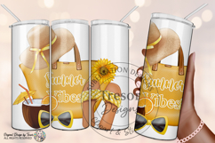Yellow Summer Vibes Beach Tote Design -Sunshine Vacation PNG Product Image 5