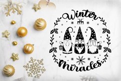 Winter Round Ornaments Bundle. Christmas Svg Ornament Sign. Product Image 7