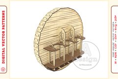 Wine Shelf v1 - laser cutting file - Glowforge ready SVG Product Image 4
