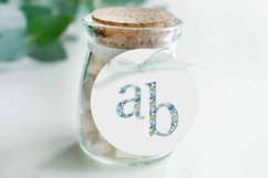 Watercolor Hydrangea alphabet clipart Product Image 4