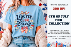 Liberty Looks Lovely on Me PNG | Patriotic DTF Product Image 4