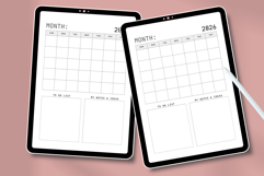 Minimal Monthly Planner Template Canva | Editable Monthly Product Image 4