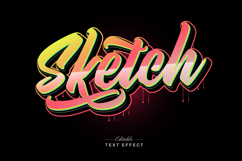 Lettering text effect bold 3d style editable Product Image 1