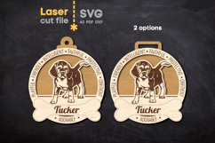 Dog Medal Beagle SVG laser cut files for Glowforge Product Image 3