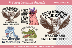 Funny Sarcastic Animals Sublimation Bundle PNG Product Image 4