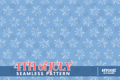American 4th of July Patriotic Fireworks Seamless Pattern Product Image 1