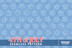 American 4th of July Patriotic Fireworks Seamless Pattern Product Image 1
