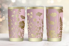 20oz Tumbler laser svg Floral wrap| Wildflowers pattern Product Image 4