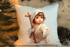 Christmas Baby Jesus Watercolor Clipart, Christmas Baby Jesu Product Image 4
