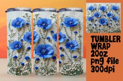 3D Floral Tumbler Wrap - Spring Sublimation Charm Product Image 1