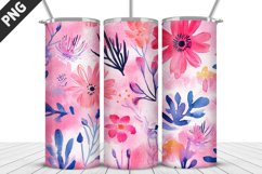 Flowers Tumbler Wrap | Sublimation Design | Tumble PNG Product Image 1