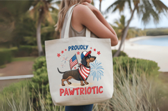 4th of July USA Proudly Pawtriotic Dog PNG Sublimation Desig Product Image 4