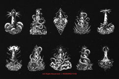 10 Bundle Dark Art Lighthouse Kraken Tentacle Clash Horror Product Image 6