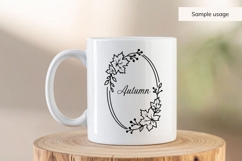 Hand Drawn Oval Autumn Leaves Frame SVG Product Image 4