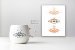 Boho butterfly svg, Celestial moth svg files for cricut Product Image 3