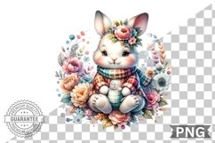 Floral Nursery Animal Sublimation Clipart Bundle Product Image 5