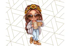Sassy Mom Coffee PNG Clipart, Messy Bun Mom Life PNGs Product Image 4